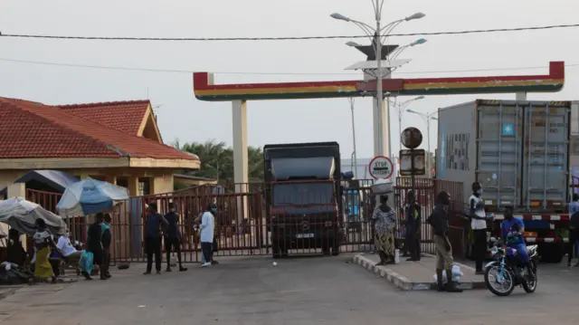 A view of the Ghana border crossing in Lome, Togo