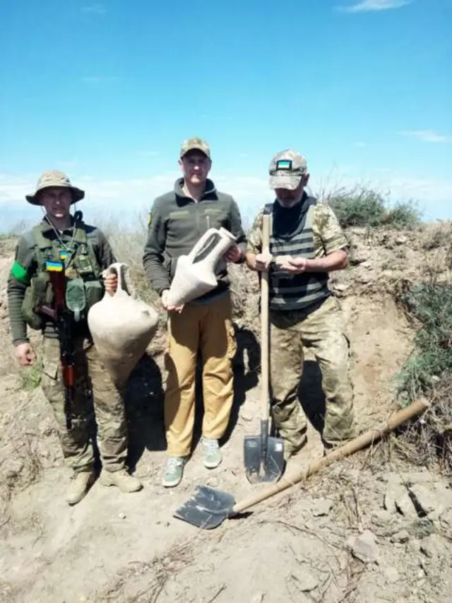 Amphorae found by 126 Separate Brigade of Territorial Defence of of Odesa