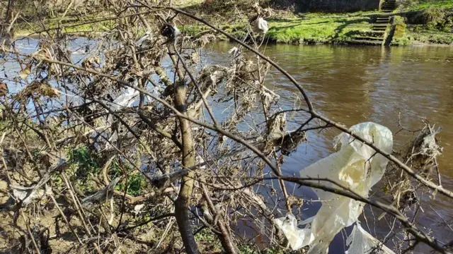 polluted river