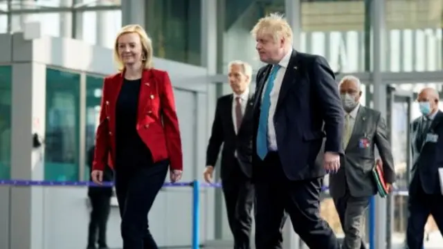 Liz Truss and Boris Johnson