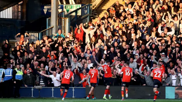 Luton celebrate