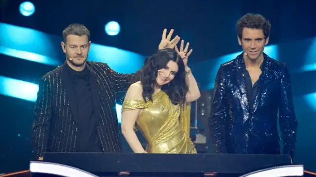 Alessandro Cattelan, Laura Pausini and Mika