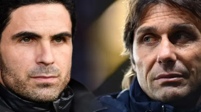 Mikel Arteta and Antonio Conte