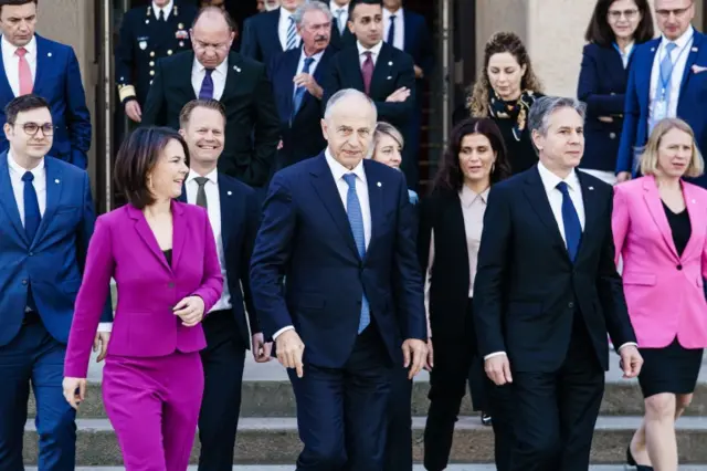 Some of the Nato foreign ministers in Berlin