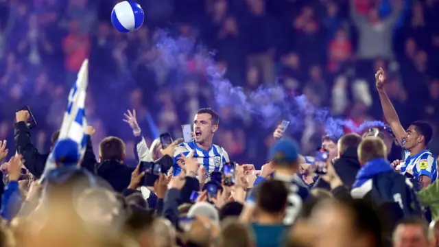 Huddersfield celebrate