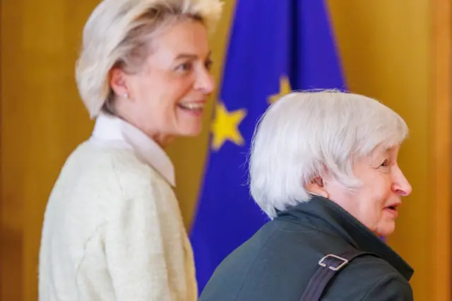 Ursula von der Leyen with Janet Yellen