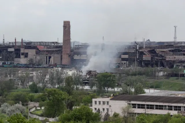 Azovstal Iron and Steel Works during the Ukraine-Russia conflict