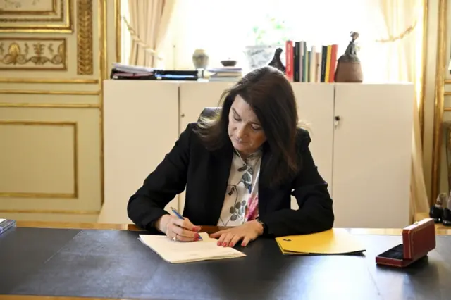 Sweden's Minister of Foreign Affairs Ann Linde signed the country's application for Nato membership earlier on Tuesday