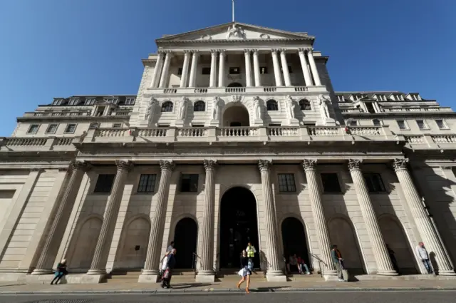 The Bank of England in the City of London