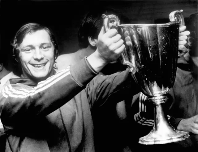 Rangers' Willie Johnston with the European Cup Winners Cup