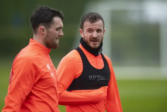 Hearts' John Souttar and Andy Halliday