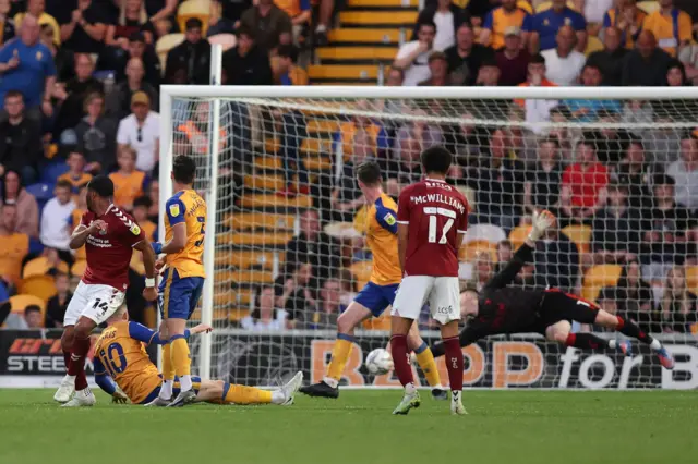 Northampton score against Mansfield