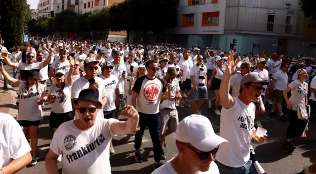 Frankfurt fans make themselves heard