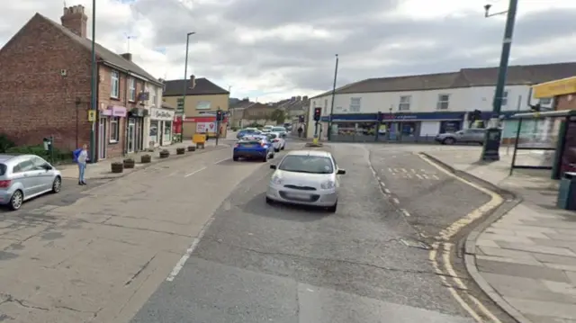 The junction of Normanby Road and Normanby High Street.