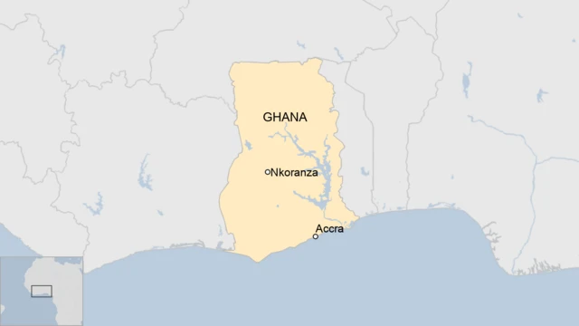 A map of Ghana