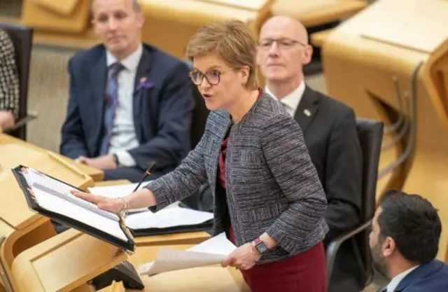 Nicola Sturgeon in the chamber