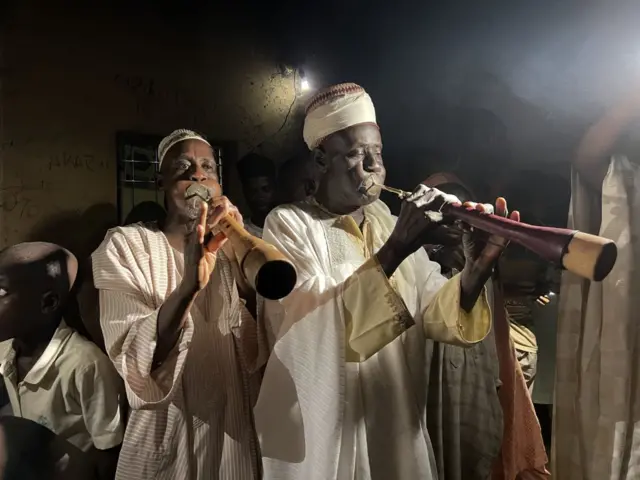 Nigerian Muslim people celebrate Eid al-Fitr in Kano, Nigeria on May 01, 2022.