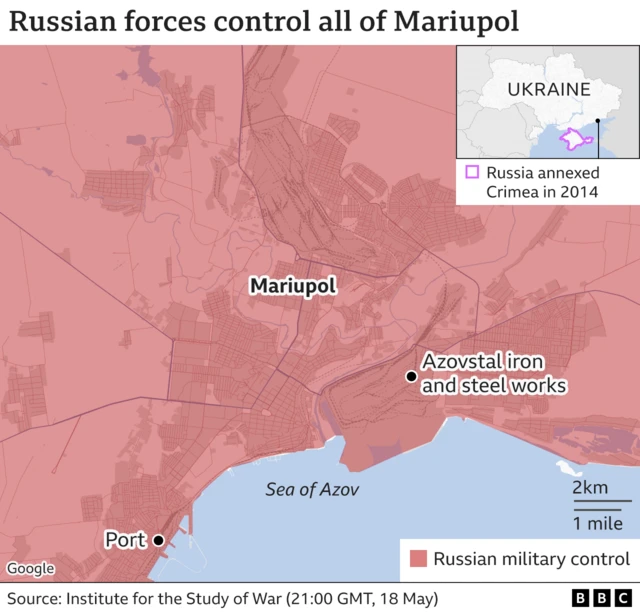 Map of mariupol