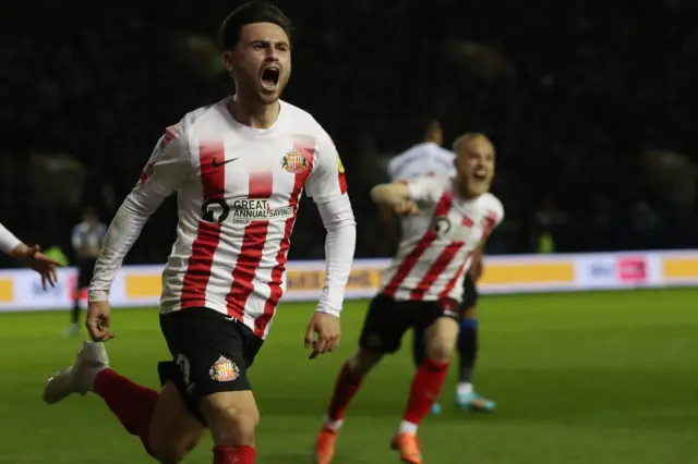 Patrick Roberts races away to celebrate his winner