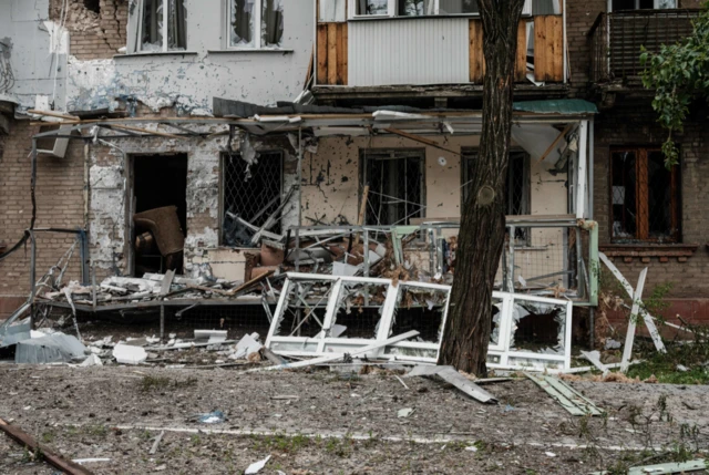 A destroyed building in Severodonetsk, eastern Ukraine. Photo: May 2022