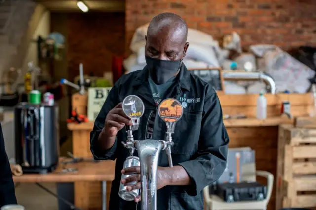 A South African brewery in 2021.
