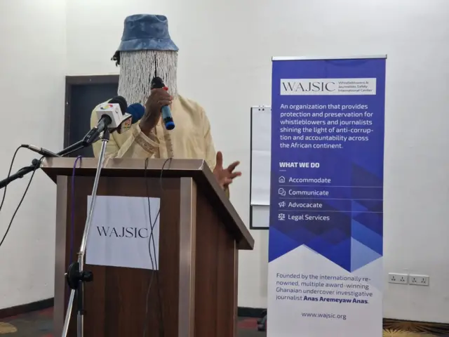 Anas Aremeyaw Anas at the launch of Wajsic