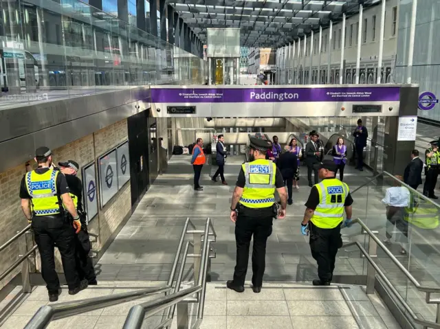 Officers at Paddington station