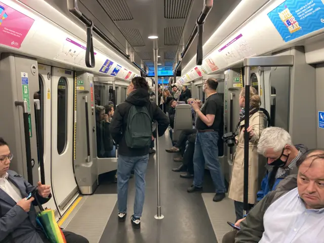 Inside Elizabeth line train