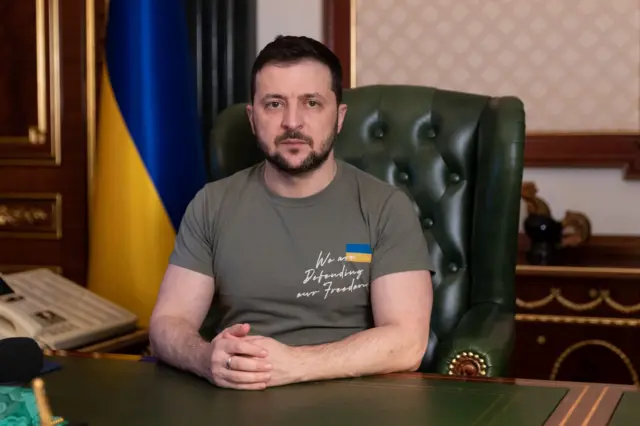 Ukrainian president Volodymyr Zelensky