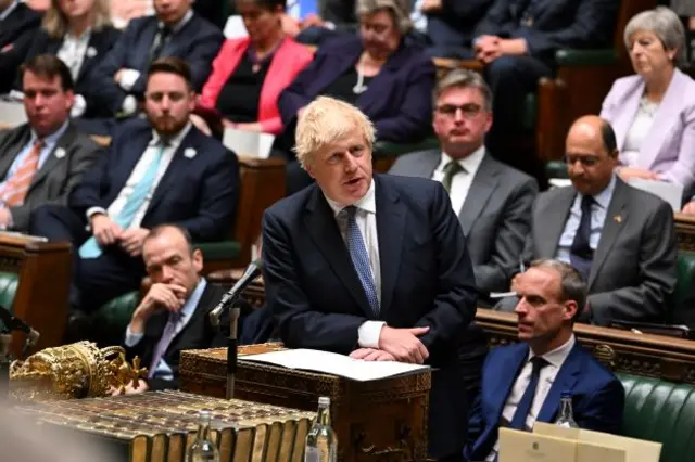 Boris Johnson in Commons