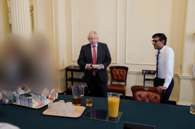 Rishi Sunak and Boris Johnson