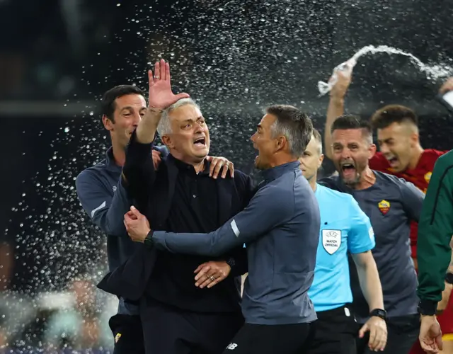 Jose Mourinho celebrates