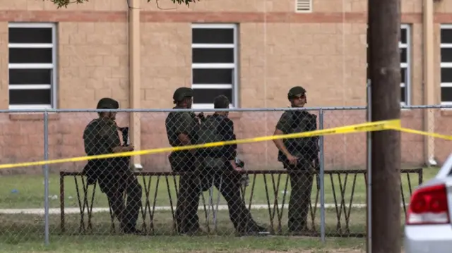 Police outside the school