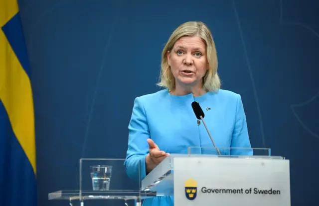 Sweden's Prime Minister Magdalena Andersson