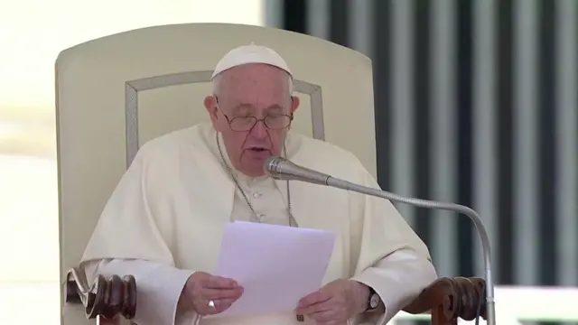 The Pope speaking in Vatican City