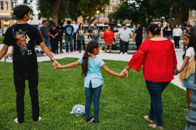 A vigil in Uvalde