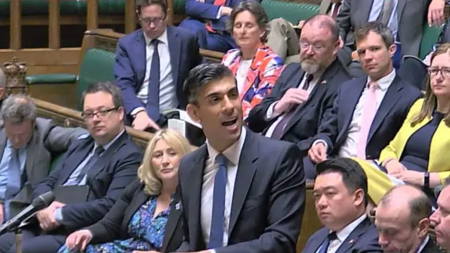 Chancellor Rishi Sunak speaking in House of Commons