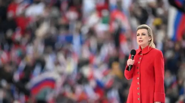 Russian Foreign Ministry spokesperson Maria Zakharova attends a concert in March