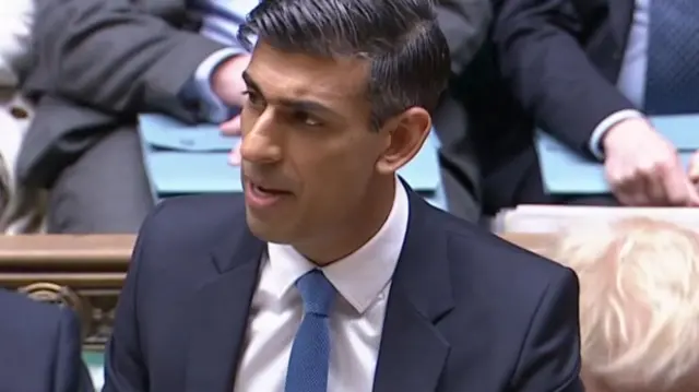 Chancellor Rishi Sunak speaking in the House of Commons