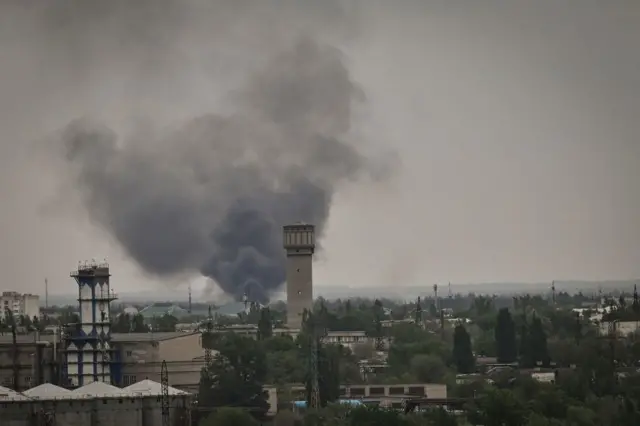 Smoke billows over Severodonetsk after recent shelling