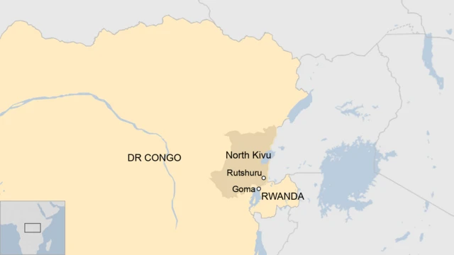 Map of eastern DR Congo