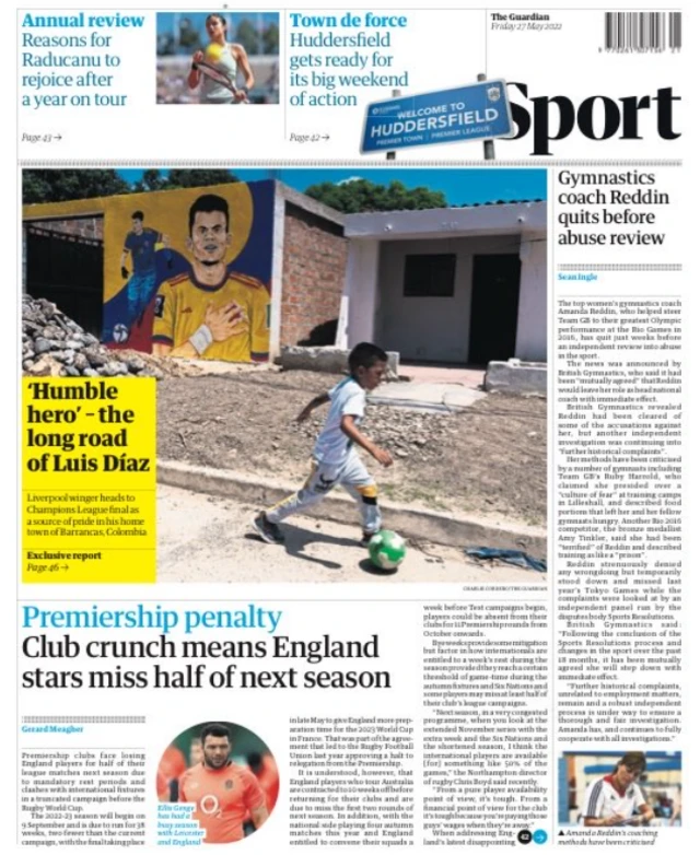 Guardian back page