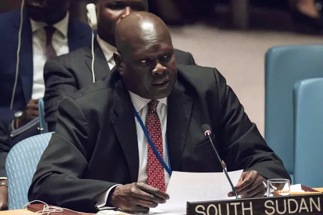 outh Sudanese UN Permanent Representative Akuei Bona Malwal