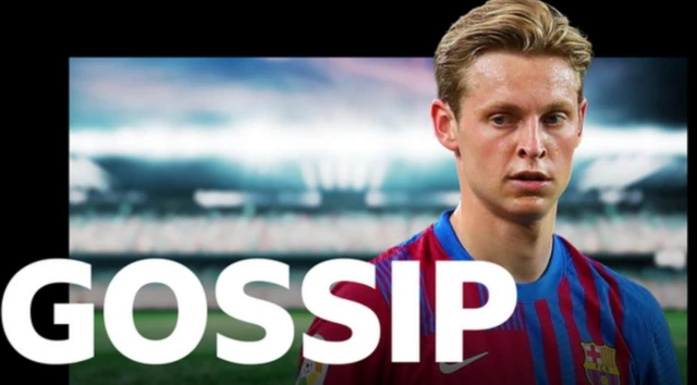 Frenkie de Jong and the BBC gossip logo