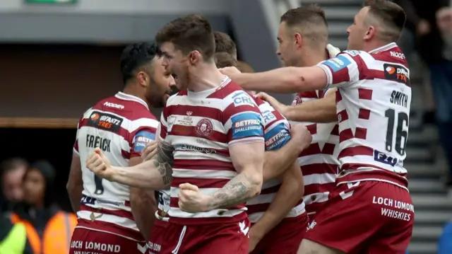 Wigan celebrate