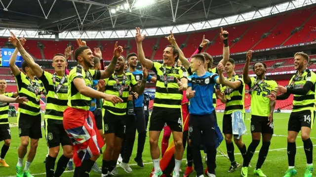 Huddersfield celebrate