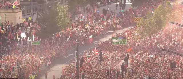 Liverpool fans on parade