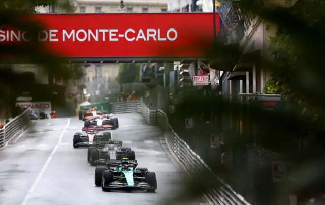 Cars lined up at MOnaco