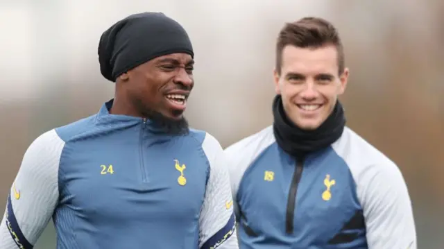 Serge Aurier and Giovani lo Celso during their time together at Tottenham