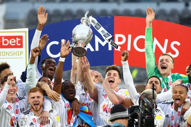 Fulham celebrate their title win